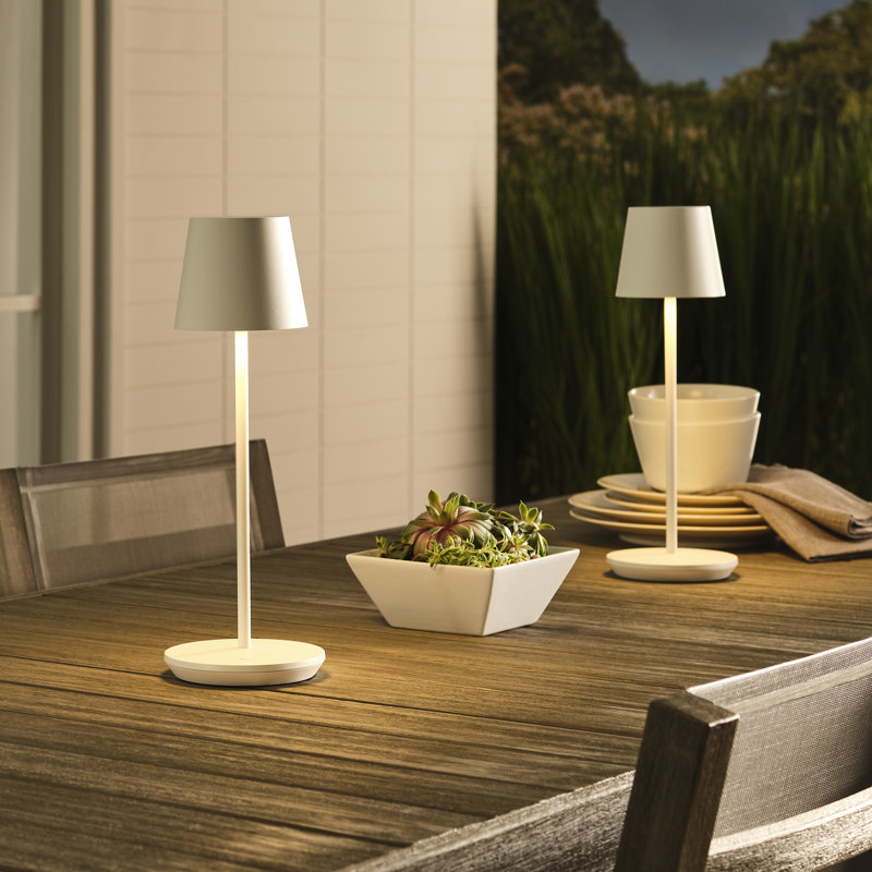 Nevis Accent Rechargeable Table Lamp, Matte White