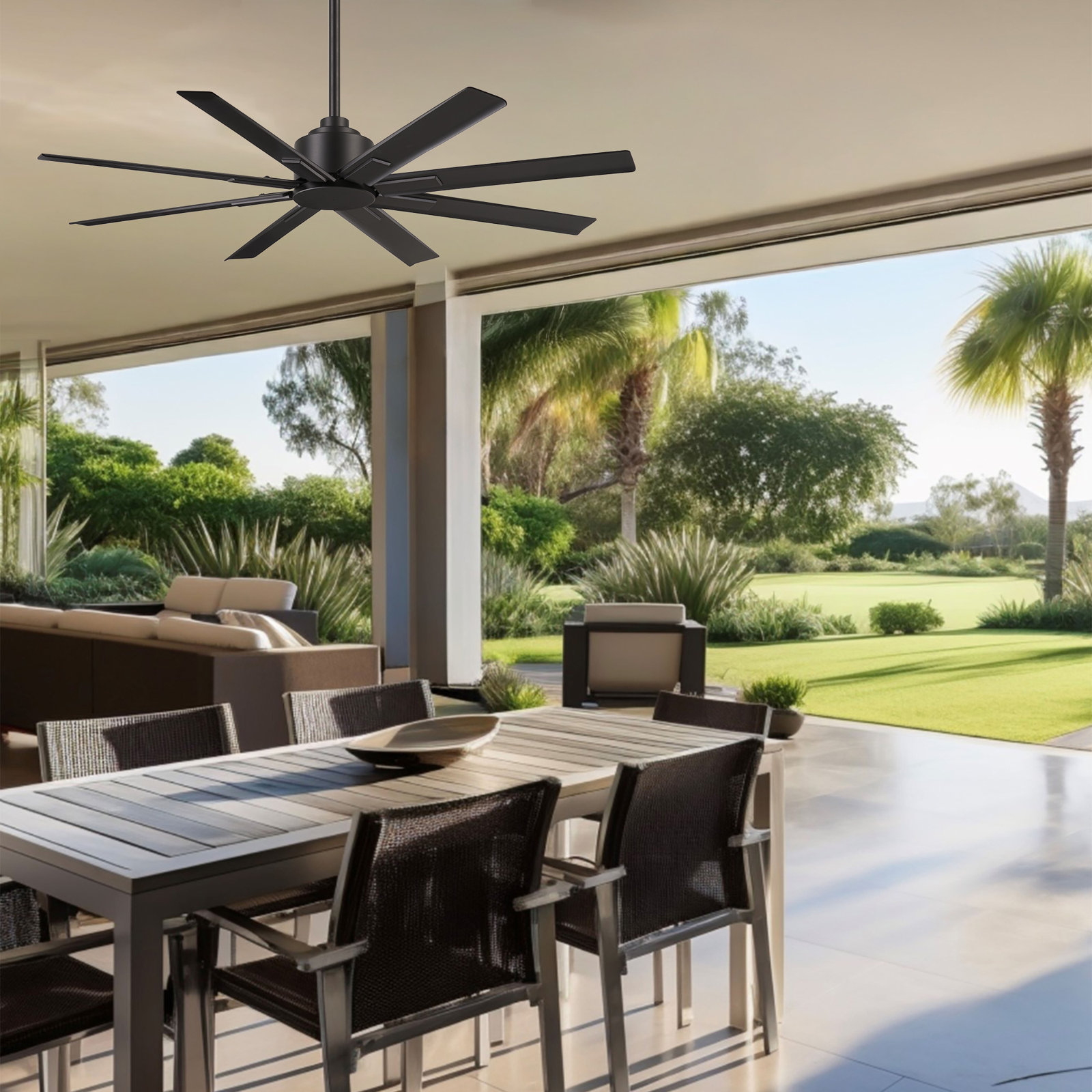 Xtreme Outdoor Smart Ceiling Fan, Coal, 52" Wide