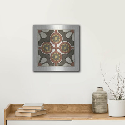 Luxe Metal Art 'Moroccan Tile Pattern II' By Stell " Moroccan Tile Pattern II " by Stellar Design Studio