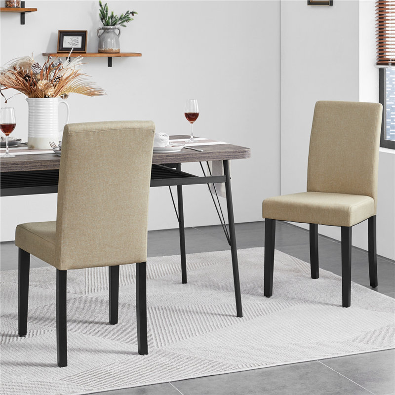 47.7cm H Upholstered Parsons Chair, Khaki