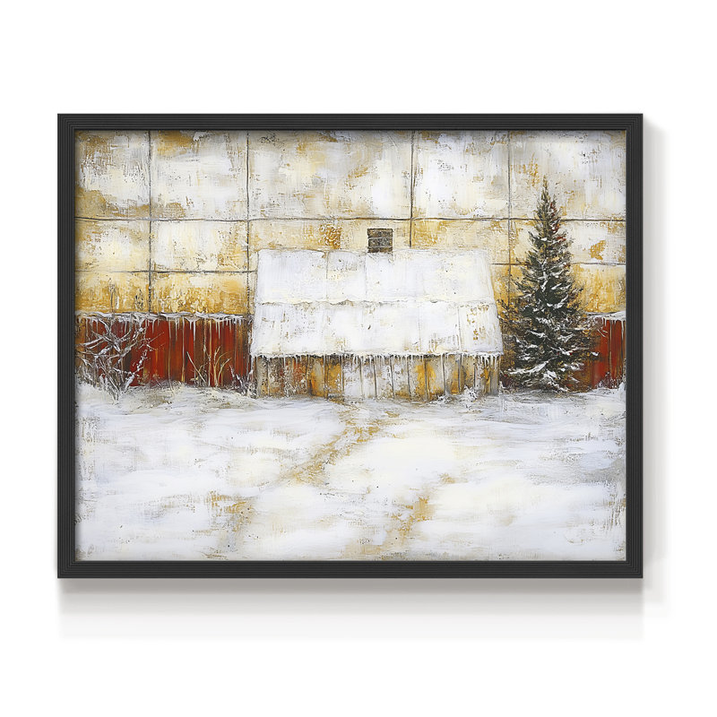 Chirstmas Art-CLXIII -Framed Print - Restickable, H 22 po x l 28 po, Noir, noir, noir, noir