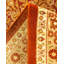 Tapis orange / beige / rouge noué à la main de conception unique 9 pi 2 po x 12 pi 1 po Hayner