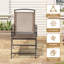  Ensemble de table de patio en métal pour 8 personnes avec chaises pliantes et trou pour parasol-2062425618-2062425645