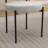 3-Piece Round Dining Set, Trestle Dining Table with 2 Boucle Chairs-1859901558