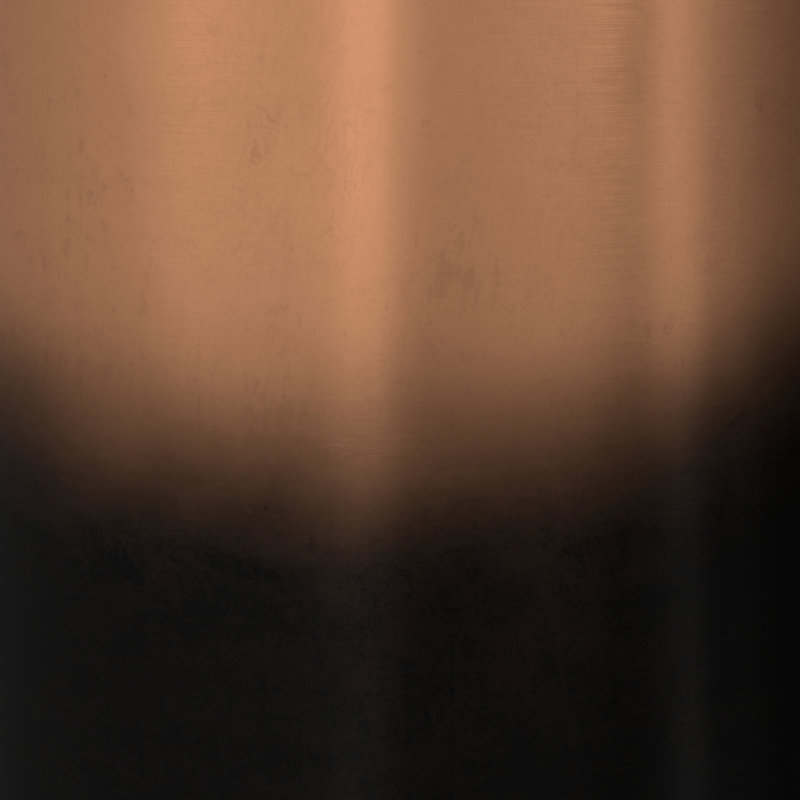 Curtis 16"W Metal Industrial End Table with Cylinder Design and Ombre Finish, Assembled, Copper