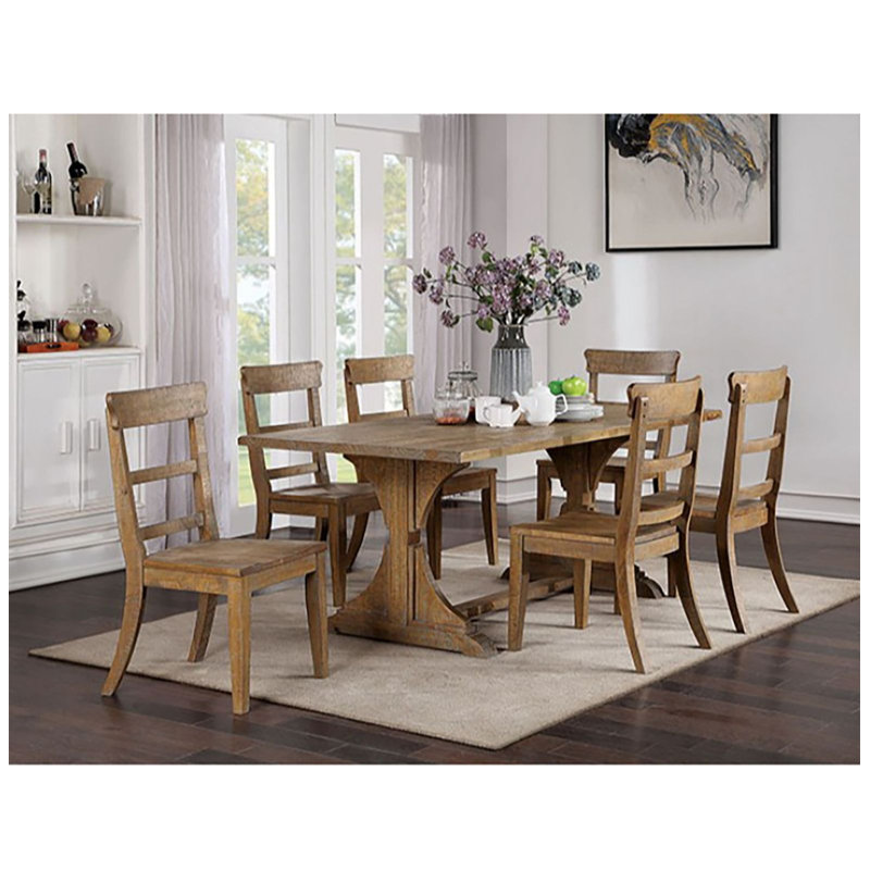 Turnour Solid Wood Dining Table, Natural Tone
