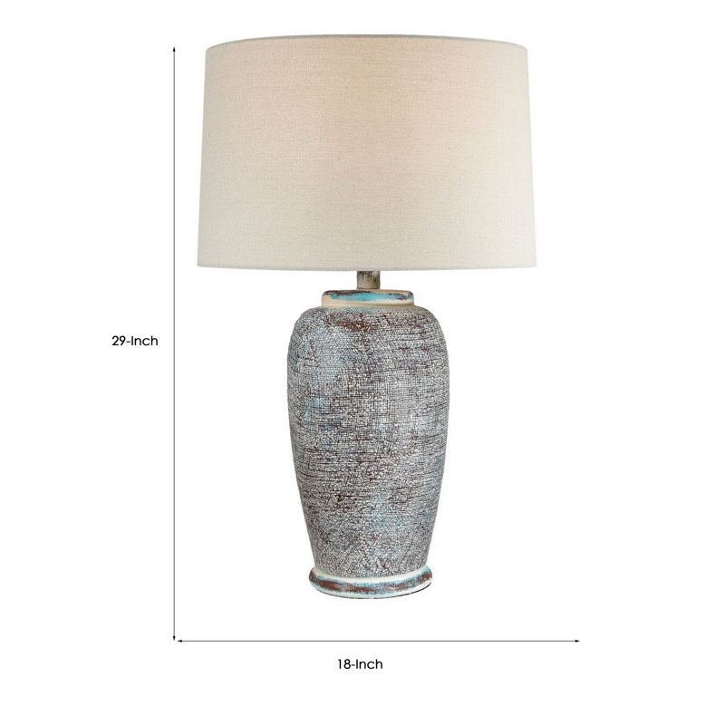 Lampe de table Howery, Ciel brumeux / crème