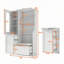 Armoire de cuisine en bois avec tiroir, tablettes et porte-1261837059