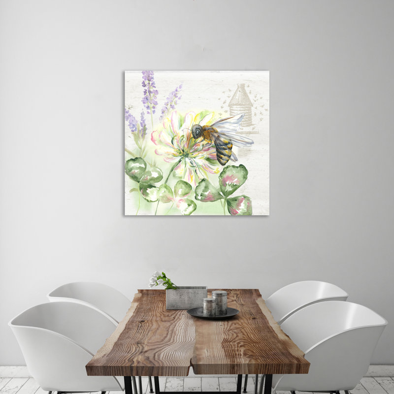 «Honey Bee», toile tendue par August Grove®, H 18 po x l 18 po x P 1,5 po