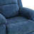 Double Manual Recliner Chair, Overstuffed Loveseat w/ Cupholders, Flannel, Blue-719796324
