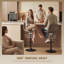 Swivel Yes Bar Stool with Steel Frame-1610482470