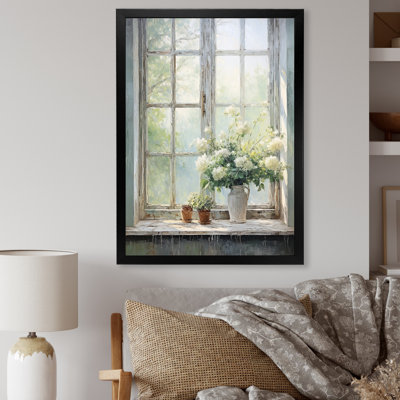 Countryside Calm Blooms Farm Windows I - Farmhouse Windows Wall Art