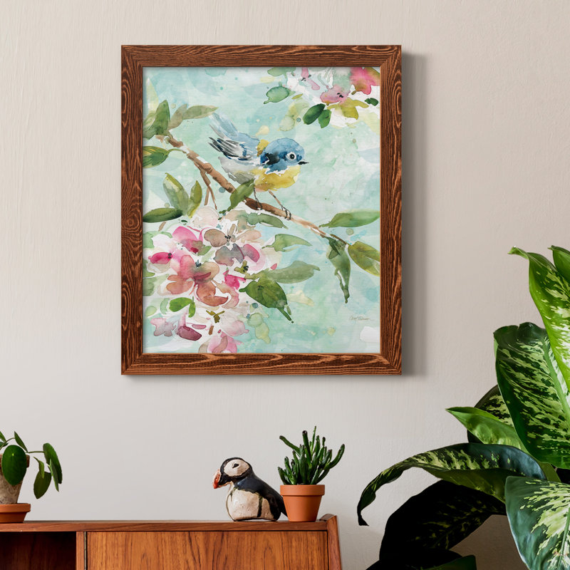 Asbury Garden Song I - peinture sur toile encadrée, H 24 po x l 18 po x P 1,5 po, Cadre en érable