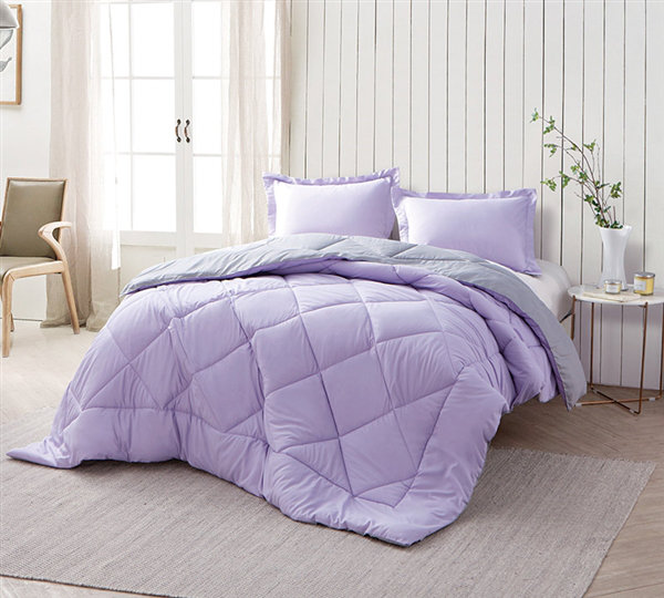 Colorful Reversible Oversized Comforter, Twin XL Comforter, Petal/Alloy