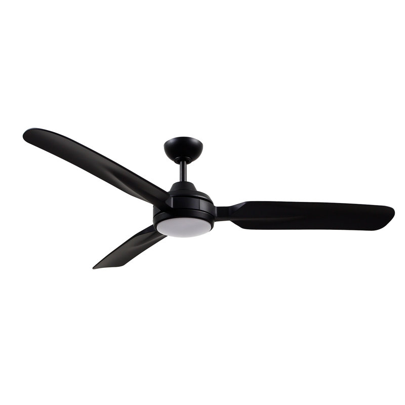 Fremont LED Downrod Ceiling Fan, Matte Black