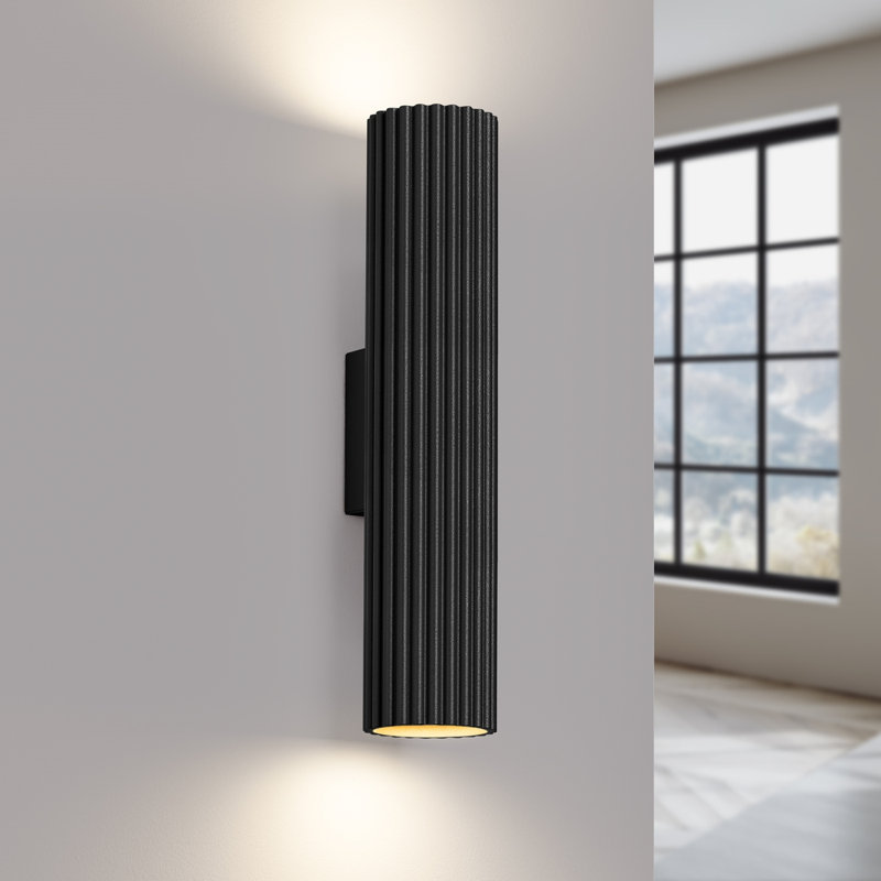 Karbon Aluminium Wall Sconce, Wall lamp KARBON 30 black, Black, 2 Lights