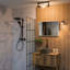 Benton IP44 Rated Bathroom 3 Way Bar Ceiling Light & Warm LED Bulbs-589495589-589851420