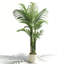 Artificial Palm Tree with White Planter, Large Fake Plants Golden Cane Palm Tree Plastic Tall Areca Palm in Pot for Indoor Outdoor Home Office Living Room Decor-1461386151