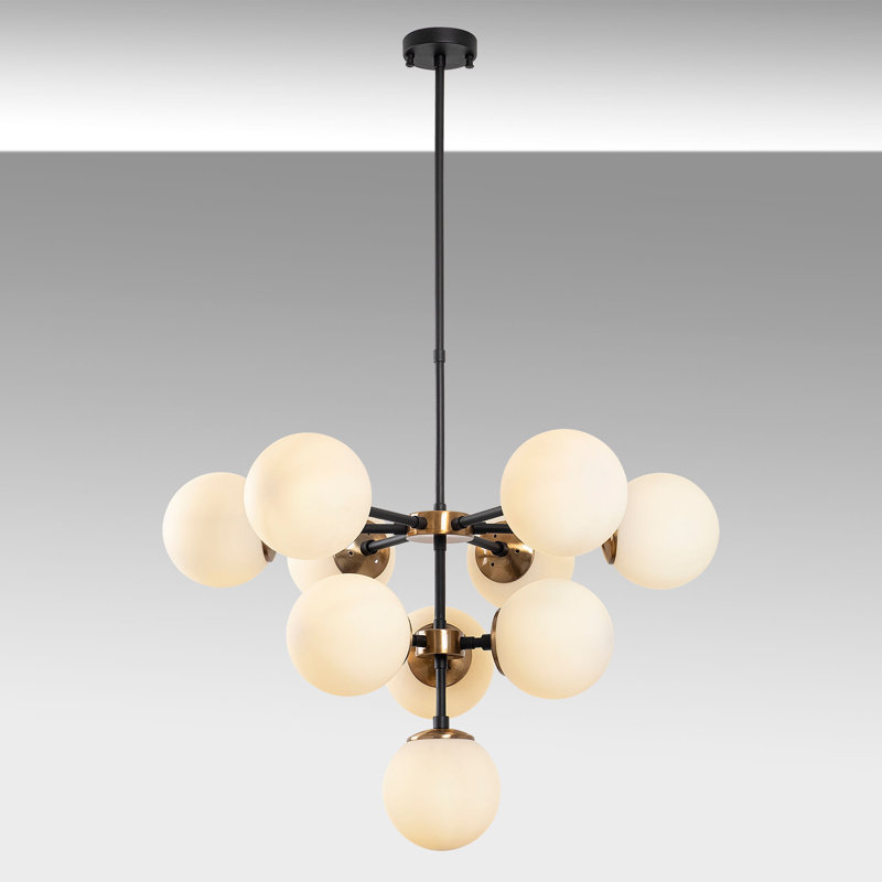 Madiun 10 - Light Unique/Statement Chandelier, Black