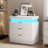 Nightstand With Charging Station And LED Lights,Night Stand With Sliding Top For Bedroom,Bedside Table With Drawers,Modern End Side Table.28.8"W X 17"D X 30.5"H.-1692071015