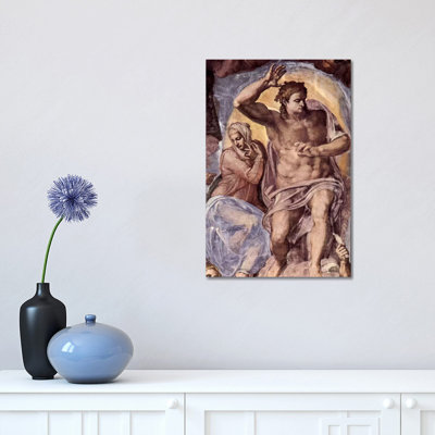 The Last Judgment (Detail: Mary And Christ), 1536-1541 by Michelangelo - Wrapped Canvas Print