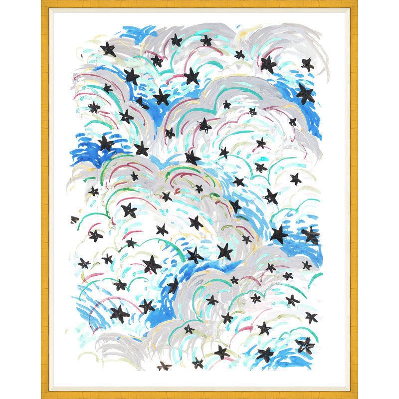 La Voute Etoile 2 Print, 54" H x 43" W x 1.25" D, Gold Framed