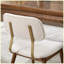 Ensemble de 2 chaises de salle à manger en bois, chaises de cuisine rembourrées en tissu moderne, chaises de salle à manger de style maison de campagne
