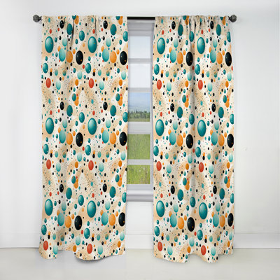 Cultural Diversity Polka Dots Pattern - Abstract Curtain - Blackout Curtain - 1 Panels