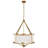 24 Inch Modern Drum Pendant Light With Adjustable Chain, Fabric Chandelier