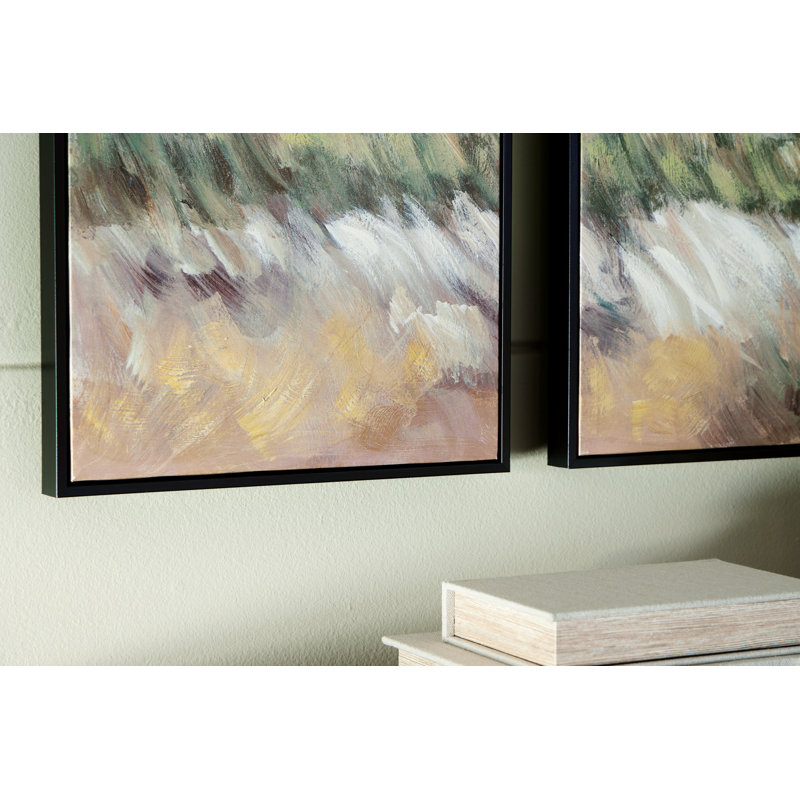 Dansot Green and Brown Treescape Canvas Wall Art Set