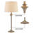  Lolley 26" Modern Brown Metal Table Lamp with Knob Switch and Linen Shade-556004553