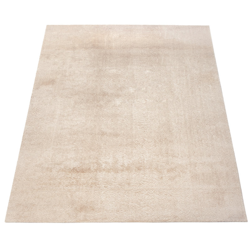 Soft Area Rug In Brown Beige Cozy Low-Pile Rug Anti-Slip Solid Color Washable, Rectangle 9'10" x 13'1", Khaki Beige