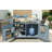 53.3" Outdoor Kitchen Island with Raised Shelf, Solid Wood Storage Cabinet with Stainless Steel Top, Outdoor Rolling Grill Cart with Internal Storage Rack, Adjustable Shelf, Spice Rack, Grey Blue-1765405845