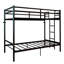 Lits superposés métalliques gain de place avec échelle et barrière de sécurité, deux lits simples superposés, style moderne-1022999694