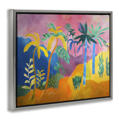 «Vivid Tropical Palms», art mural encadré par Ramona Murdock