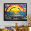 Coastal Rainbow Over The Rocky Shoreline - Art mural arc-en-ciel-1546077420-1546077409