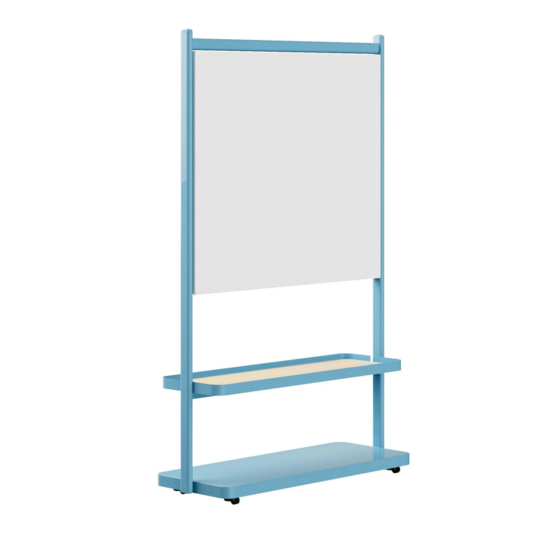 Étagère à 2 niveaux avec tableau blanc, Bleu