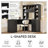 L-Shaped Computer Desk with Open Shelves, Cabinet & Drawers-118343176