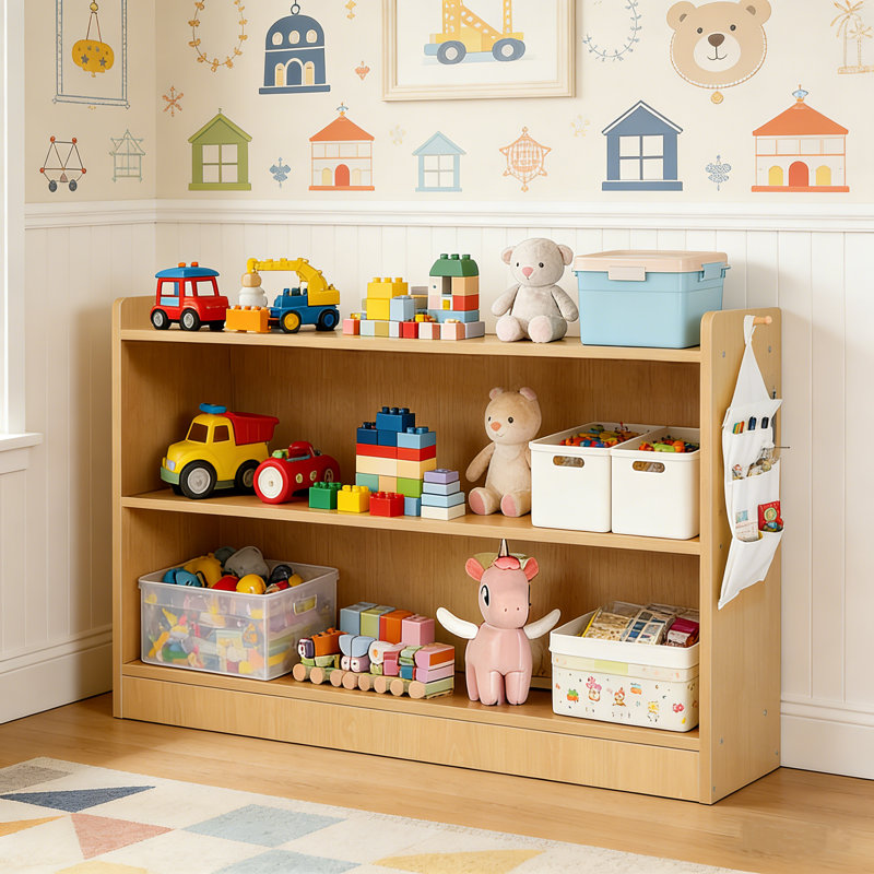 Bibliothèque pour enfants H 23,6 "x l 35,4" à 2 niveaux