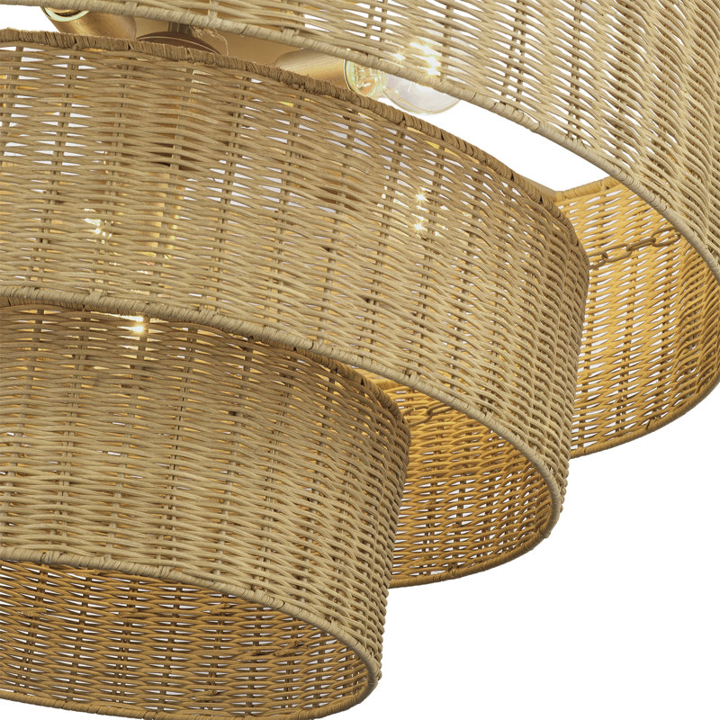 Grand lustre 6 feuilles Weavington