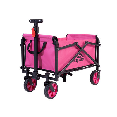 Collapsible Wagon Cart Foldable, Lightweight Portable Heavy Duty Folding Beach Wagons with Wheels, Outdoor Utility Carts for Grocery, Camping