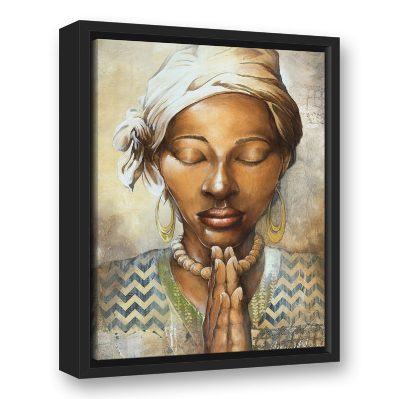 «Woman Praying», reproduction d'art sur toile, H 17,75 po x l 13,75 po