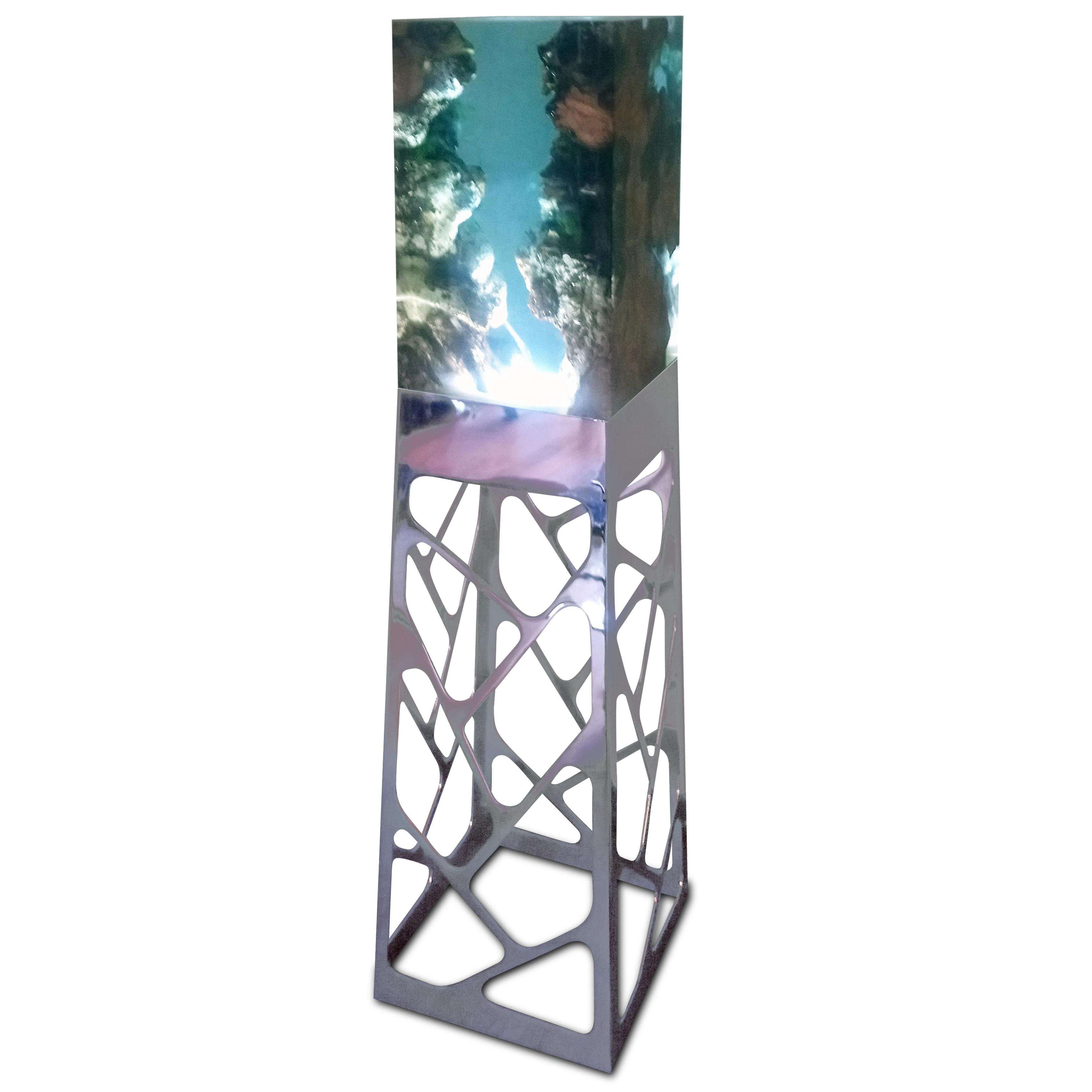 150cm Chrome LED Column Floor Lamp