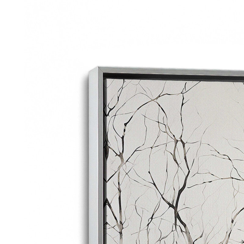 Winter's Lace, ensemble de 2 impressions sur toile dans un cadre, Cadre flottant en chrome poli