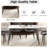 55.12" Modern Artificial Stone White Straight Edge Dark Grey Metal Leg Dining Table-Can Accommodate 6 People(Dining Table Only)-2131401666