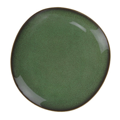Villeroy & Boch Lave Vert Bread Plate, Premium Porcelain Earthenware, Handmade Look and Reactive Glaze, 6.75 in Diameter, Dishwasher and Microwave Safe, Green