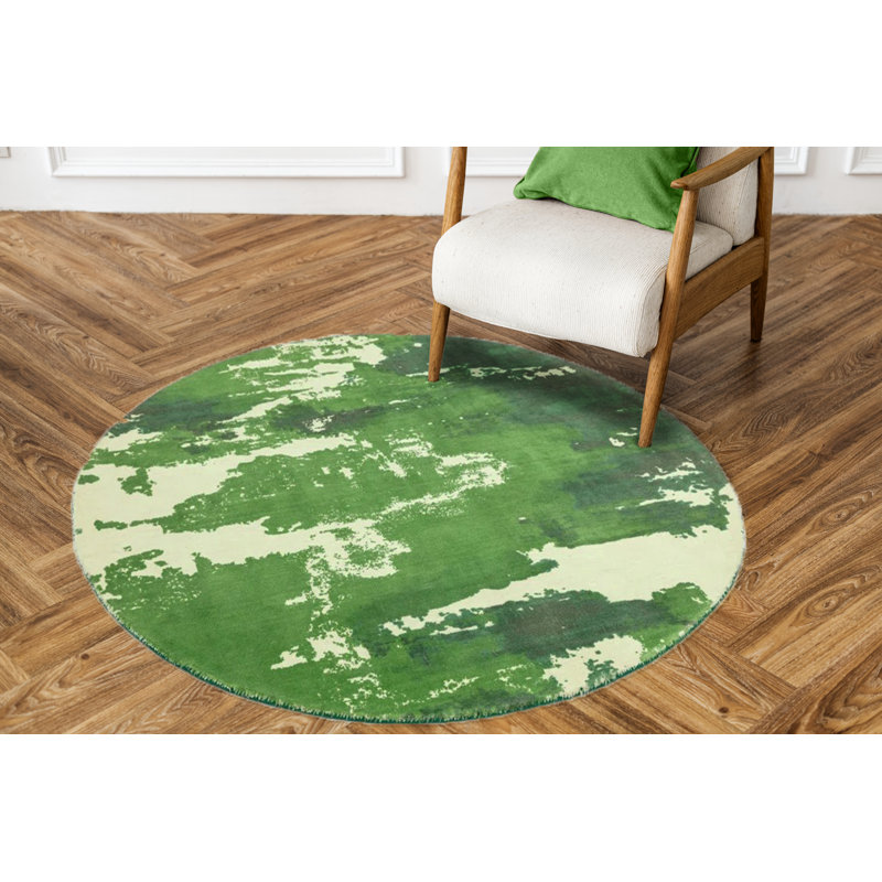 Anwen Abstract Wool Hand Woven Area Rug, Round 200 x 200cm