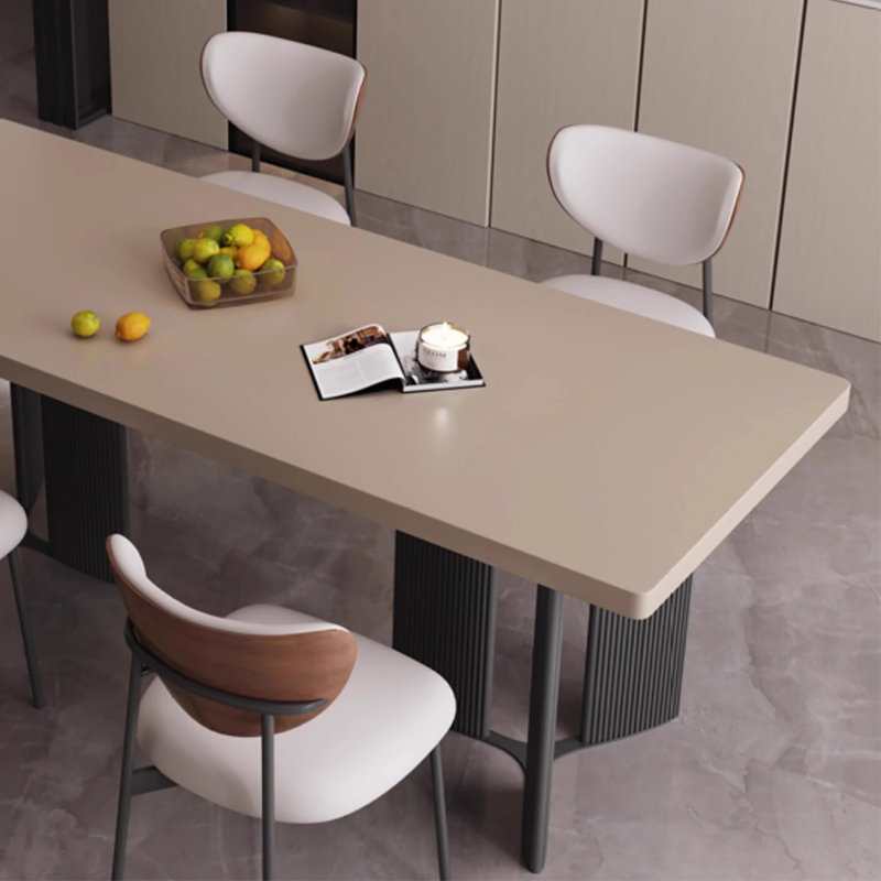 Table de salle à manger Minimalist Wabi-Sabi Rock Board, H 29,5 po x L 86,6 po x l 31,5 po