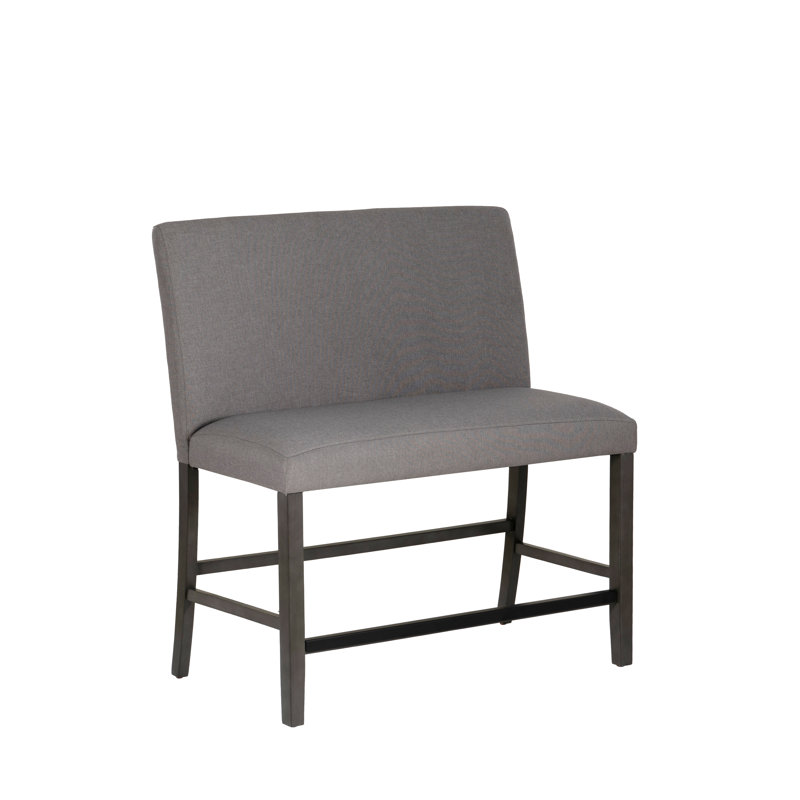 Barneveld Theartis Gray Upholstered Counter Bench