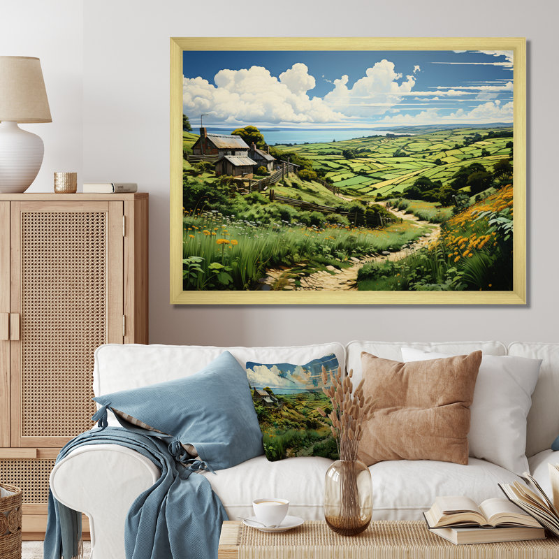 Ireland Emerald Isle This III, 34" H x 44" W, Black Picture Framed